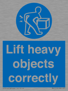 Lift heavy objects correctly